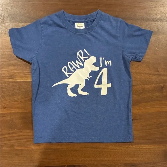 'RAWR! I'm 4' Dinosaur Tee - Picture 2 of 4